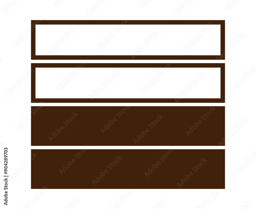 Rectangle Geometric Shape And Rectangle Outline Brown Collection Symbol Element Vector Graphic Design Illustration Rectangle Geometric Shape And Rectangle Outline Brown Collection Symbol Element Vector Graphic Design Illustration