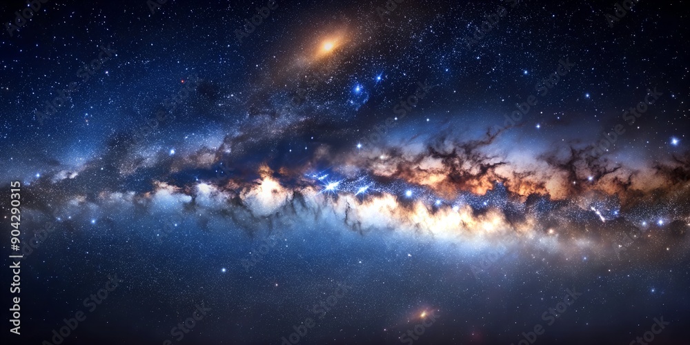 Milky Way galaxy shines brightly with stars and gas Generative By AI, galaxy, cosmic background, milky way Milky Way galaxy shines brightly with stars and gas Generative By AI, galaxy, cosmic background, milky way