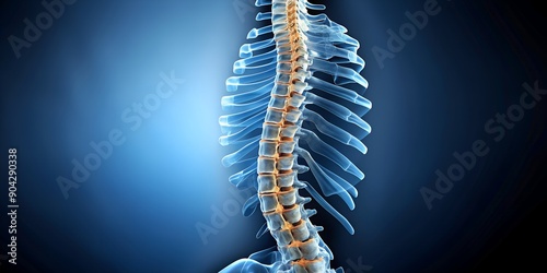 Human spine with degenerative disc Creative AI