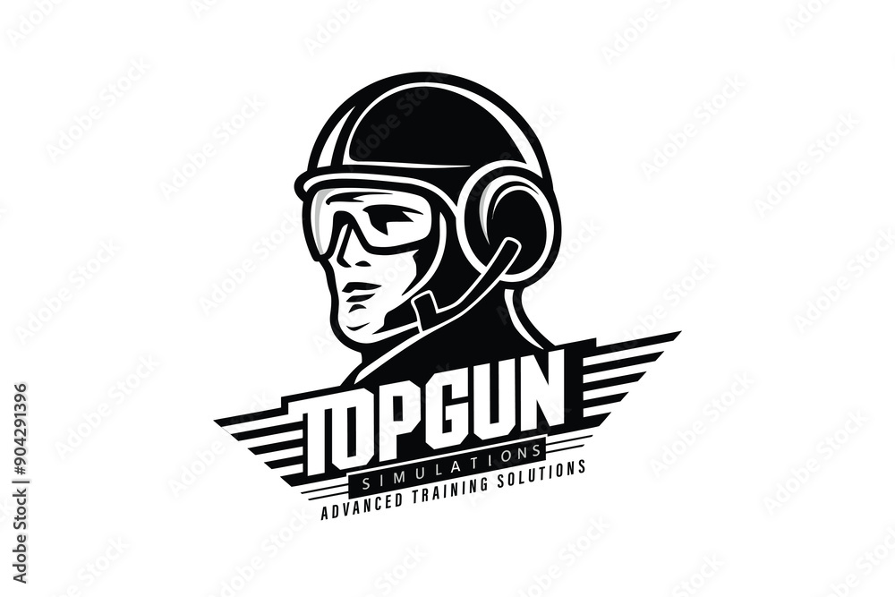 Top Gun Simulation aviation logo Top Gun Simulation aviation logo