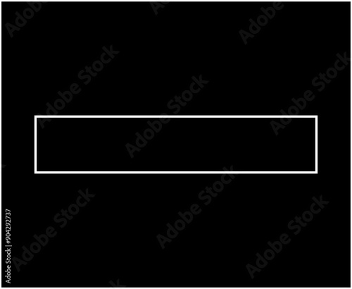 Rectangle Geometric Outline Shape Black And White Symbol Element Vector Graphic Design Illustration
