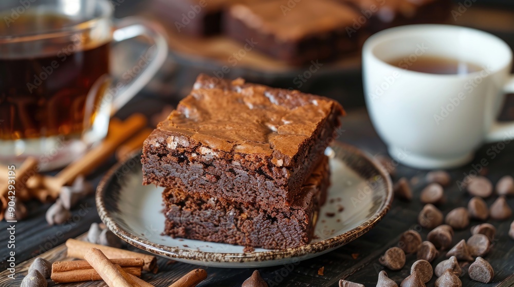 Brownies and black tea combo Brownies and black tea combo
