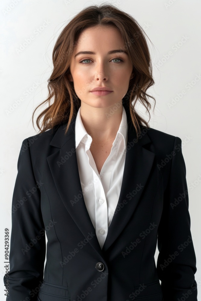 A businesswoman wearing formal suit isolated created with Generative AI A businesswoman wearing formal suit isolated created with Generative AI