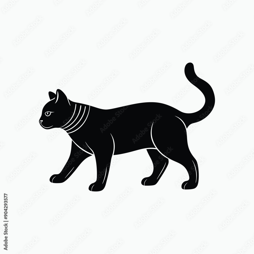 Cat sillhouette cartoon vector design. Cat sillhouette cartoon vector design.