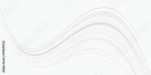 White gray satin texture that is white silver fabric silk panorama background with beautiful soft blur