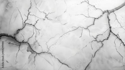 Cracked White Marble Texture Background