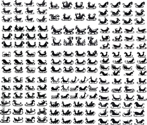 Christmas Silhouette Festive Sleigh Designs Collection photo