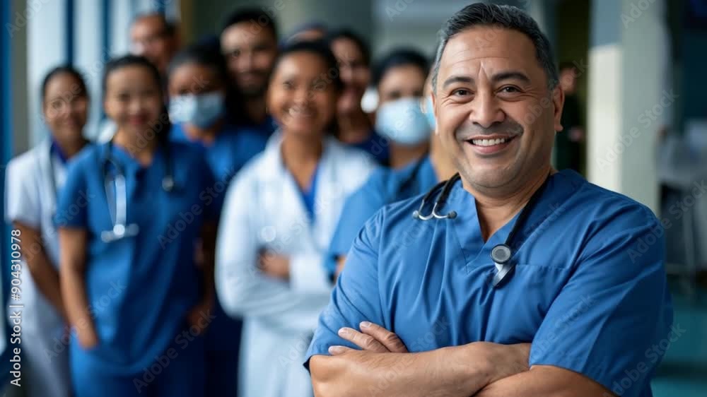 A professional medical team exemplifies unity and expertise in clinic care. A professional medical team exemplifies unity and expertise in clinic care.