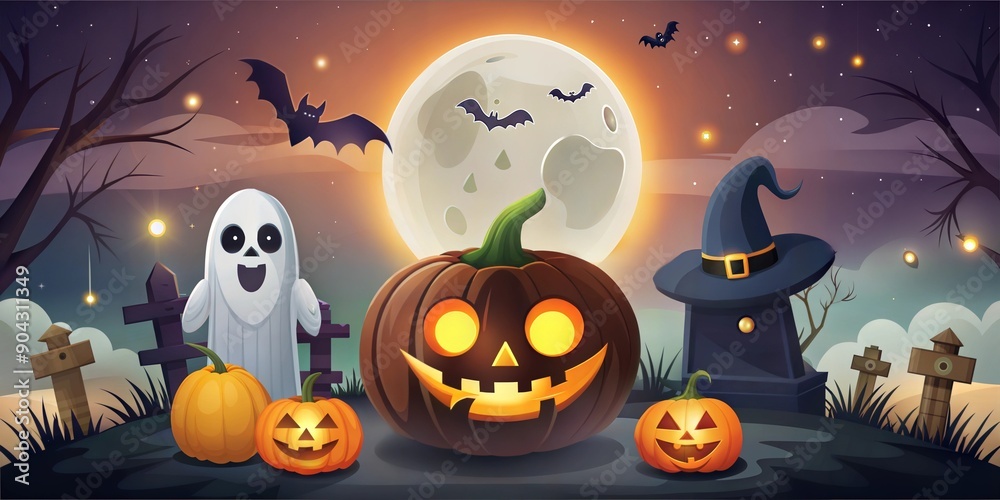 Halloween elements background Halloween elements background