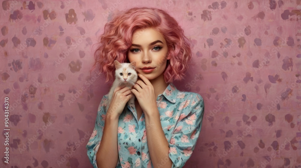 Smiling woman with blond hair, radiant beauty, and gentle expression, captured in a glamorous portrait Smiling woman with blond hair, radiant beauty, and gentle expression, captured in a glamorous portrait