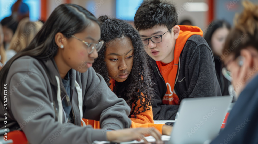 Students Collaborating in Hackathon - Problem-Solving and Teamwork in Tech Education Students Collaborating in Hackathon - Problem-Solving and Teamwork in Tech Education