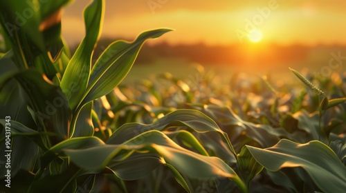 The Cornfield at Sunset