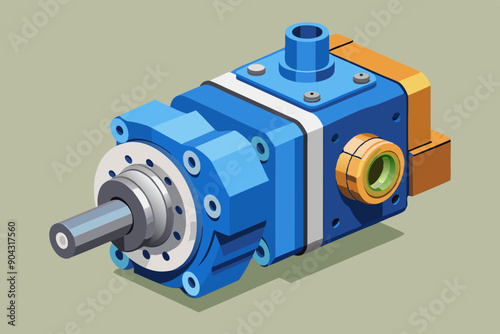 Hydraulic Pump vector art illustration  photo