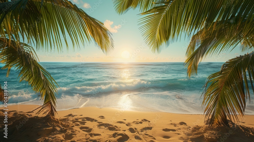 Obraz premium beach with trees