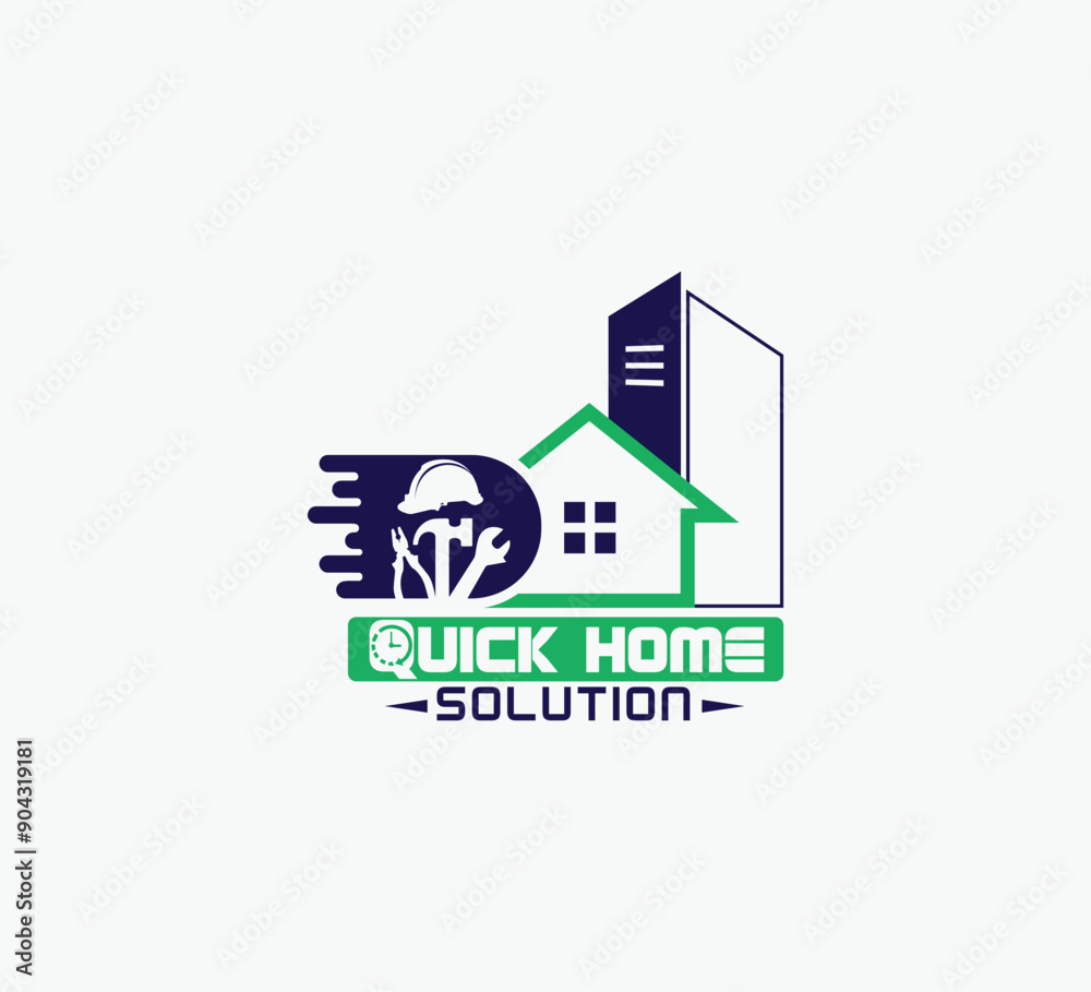 Fototapeta premium Real Estate company logo design or Home solution logo