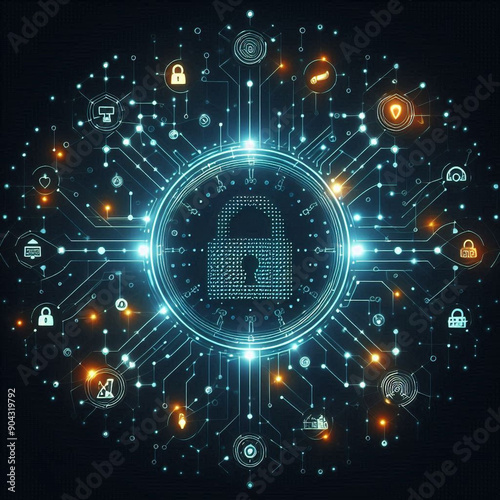 Cyber Security Abstract Background