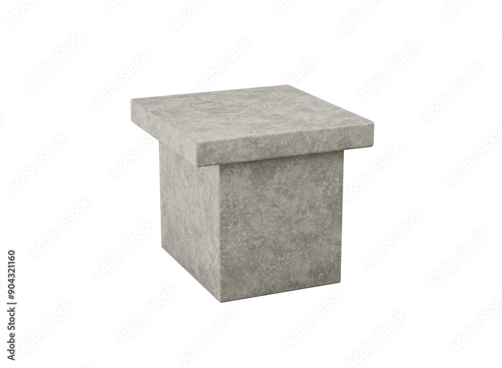 Grey Concrete Podium Backdrop For Products Showcase Isolated On White Background 3D Illustration Grey Concrete Podium Backdrop For Products Showcase Isolated On White Background 3D Illustration