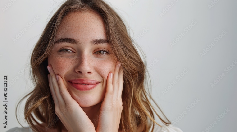 The smiling young woman The smiling young woman