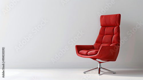 red armchair in a room