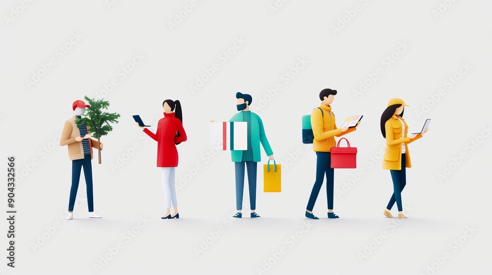 Three people are holding presents and a plant Three people are holding presents and a plant