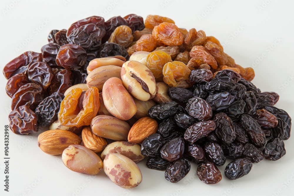 mix of dried fruits and nuts on a dark wood background. tinting. selective focus mix of dried fruits and nuts on a dark wood background. tinting. selective focus