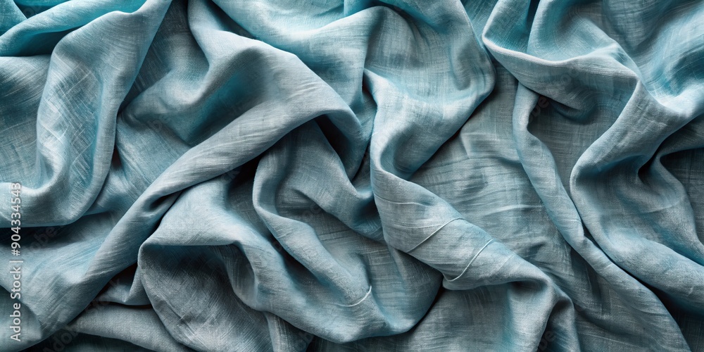 Abstract Wrinkled Blue Fabric Texture, Texture, Fabric, Material, Background Abstract Wrinkled Blue Fabric Texture, Texture, Fabric, Material, Background