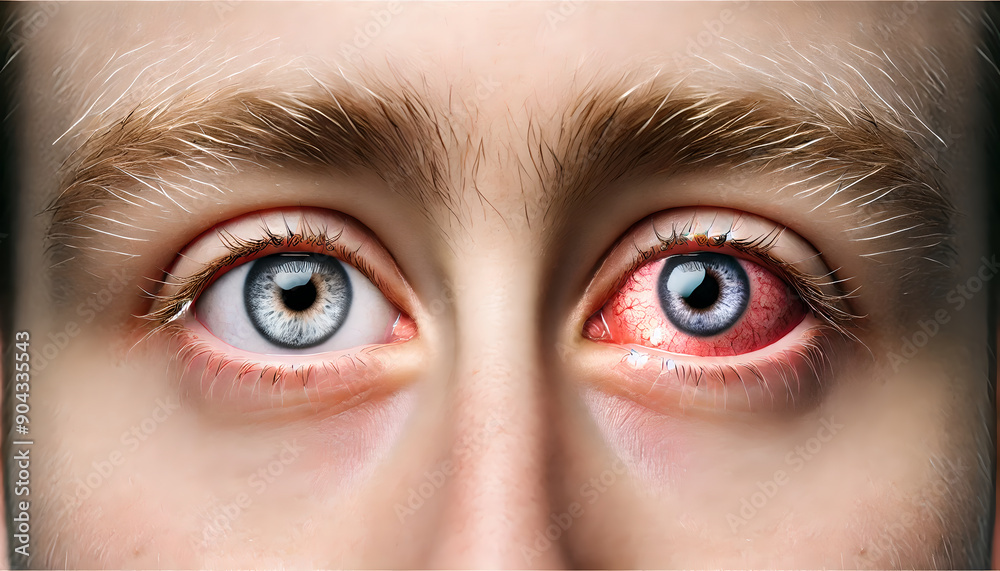 Fototapeta premium Bacterial Eye Infection and conjunctivitis