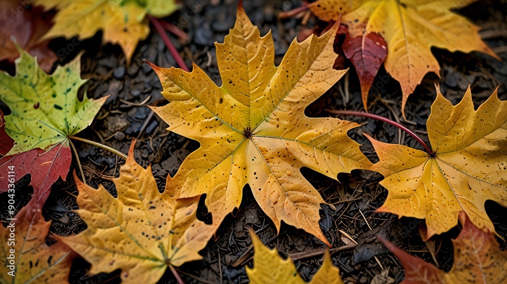 close up Autumn Leaves Falling From The Tree, suitable for an autumn theme background
close up Autumn Leaves Falling From The Tree, suitable for an autumn theme background