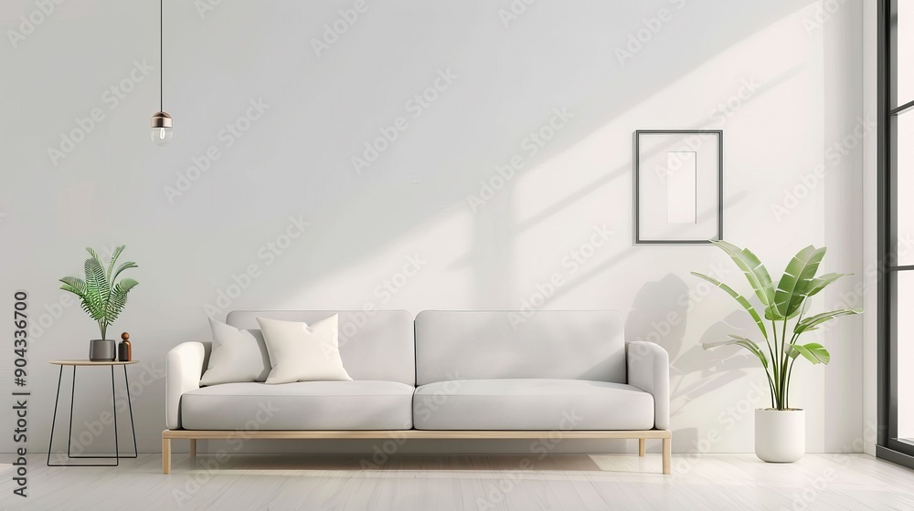 A yellow chair sits in front of a white wall A yellow chair sits in front of a white wall