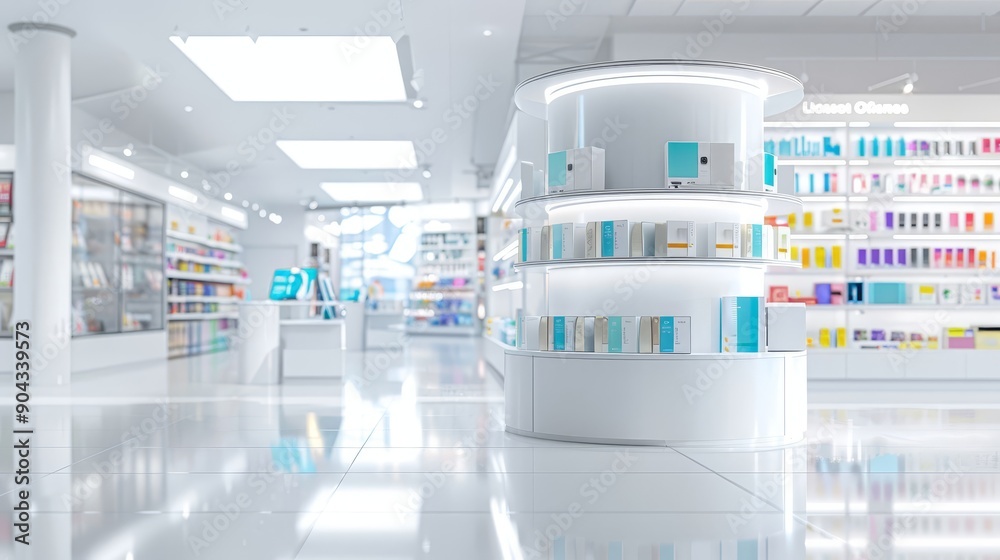 A store with two small suitcases on display A store with two small suitcases on display