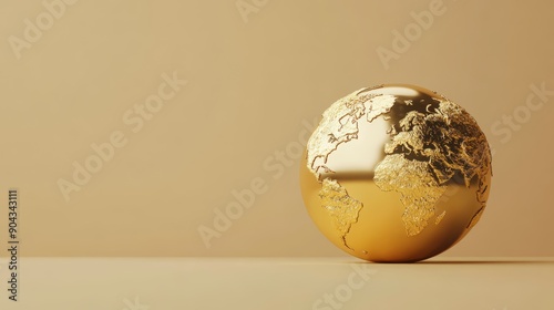 Global gold reserves, country comparison, 3D illustration, copy space for text, high-resolution photo photo