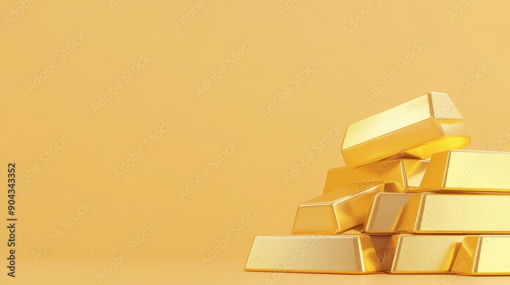 Gold exchange, buy and sell activity, 3D illustration, copy space for text, high-resolution photo Gold exchange, buy and sell activity, 3D illustration, copy space for text, high-resolution photo