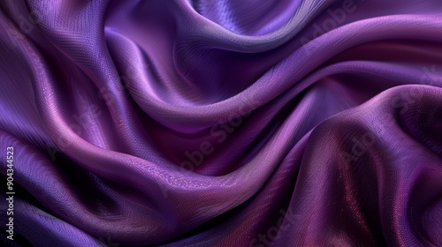 Elegant purple fabric texture with wavy folds displaying rich tones and depth