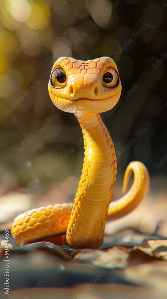 Fototapeta premium 3d cartoon snake.