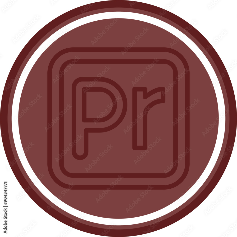 Premiere Vector Line Double Circle Maroon Premiere Vector Line Double Circle Maroon