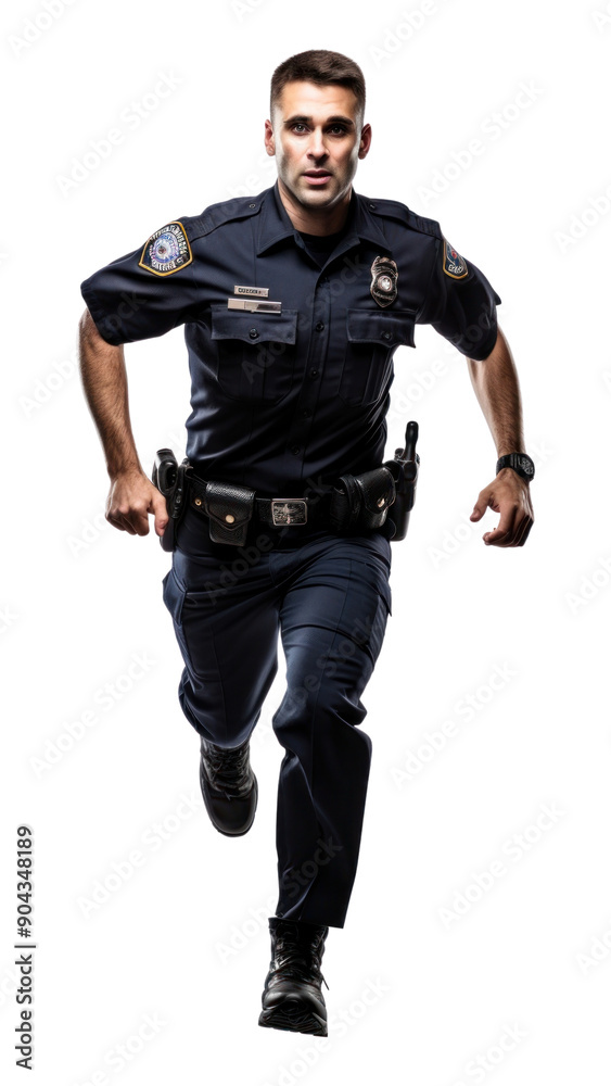 PNG Policeman running adult white background protection. PNG Policeman running adult white background protection.