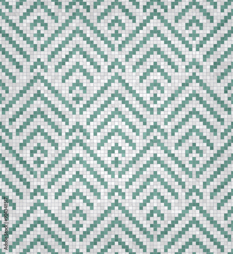 Mosaic tiles decorative background, seamless repeating vector pattern template for  wallpaper, background, wood print, metal print, plastic print, glass print, decor