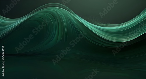 Green abstract background wave