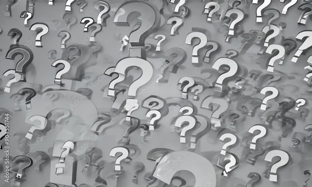 Question mark symbols on grey background. Many questions arise during any movement. But the main question is...
