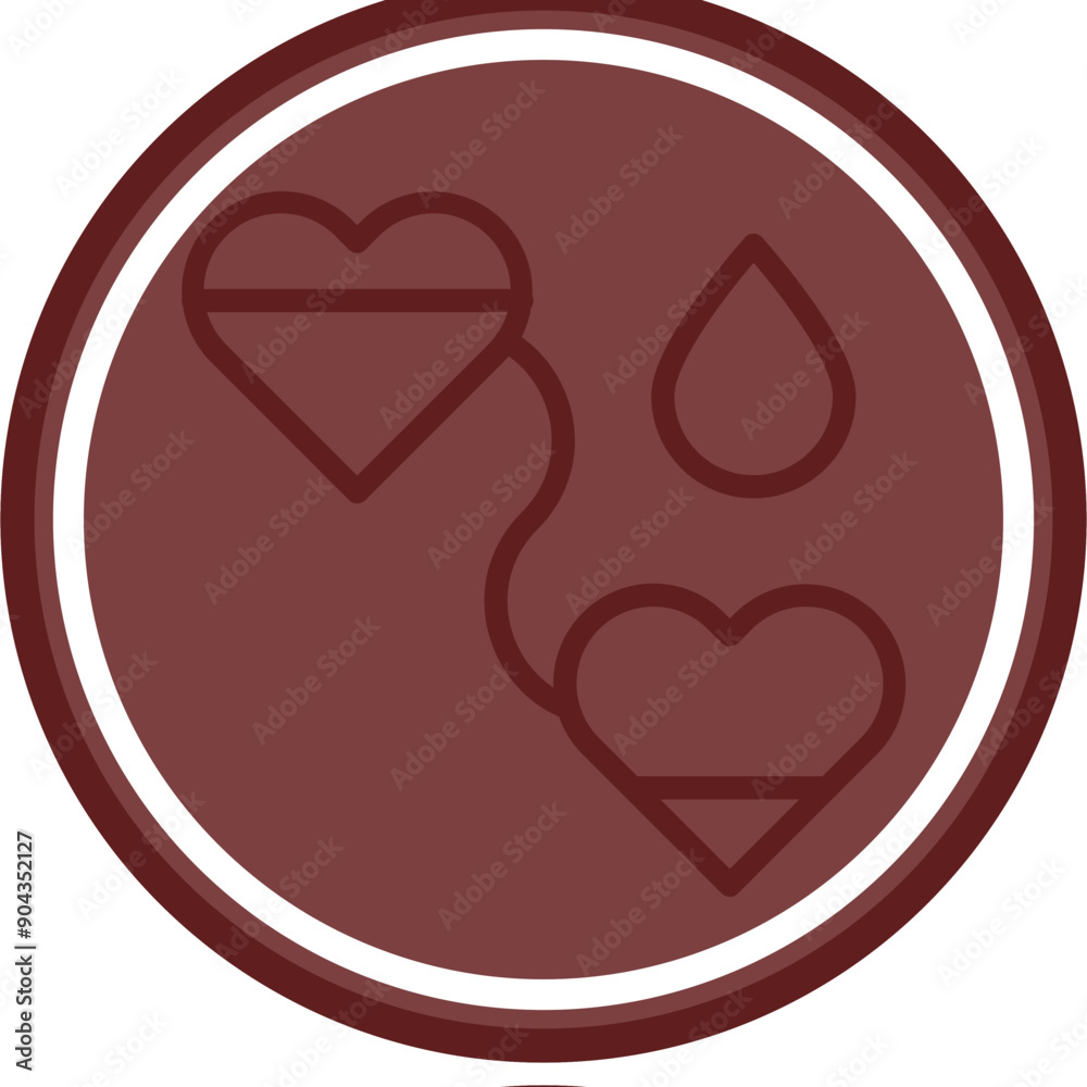 Blood Donation Vector Line Double Circle Maroon Blood Donation Vector Line Double Circle Maroon