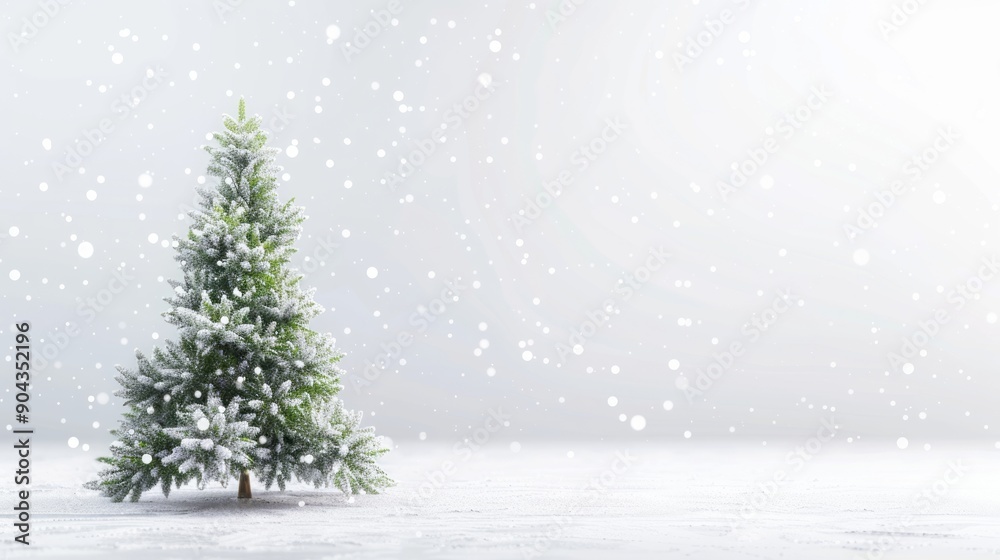 spruce in snow with space for text. spruce in snow with space for text.