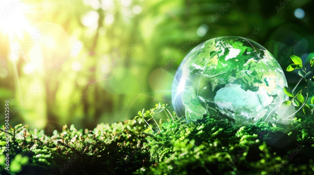 The Globe on Green Moss The Globe on Green Moss