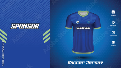 Soccer jersey design for sublimation or sports t-shirt design for cricket football
