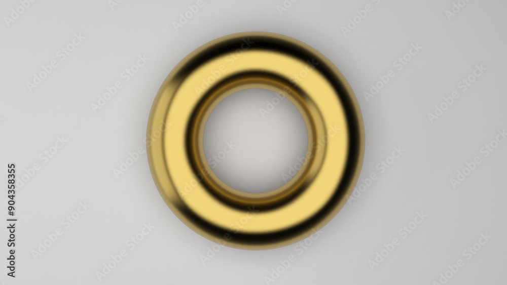 abstract golden circles on white background.,3d rendering abstract golden circles on white background.,3d rendering