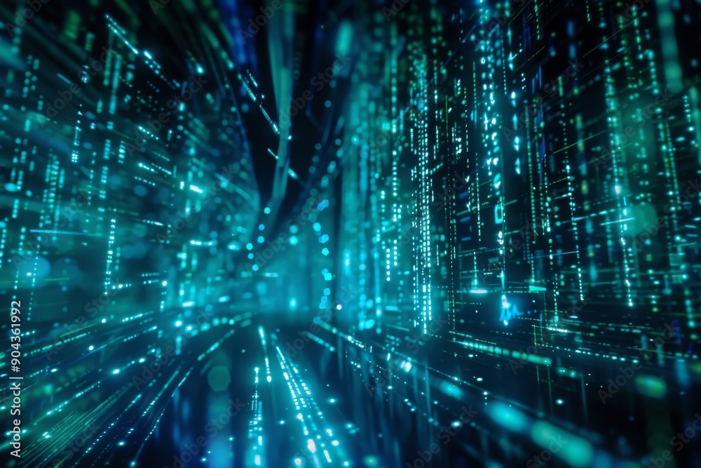 Background of blue digital binary data on a computer screen Background of blue digital binary data on a computer screen