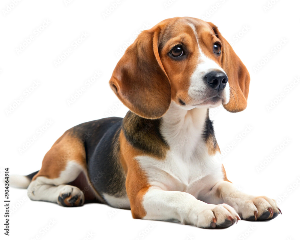 Dog Crawling, side view. on white background. Generative AI. Dog Crawling, side view. on white background. Generative AI.