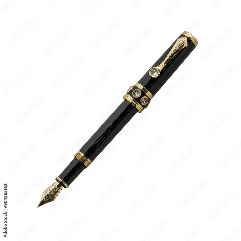 Business fountain pen isolated on transparent background Business fountain pen isolated on transparent background