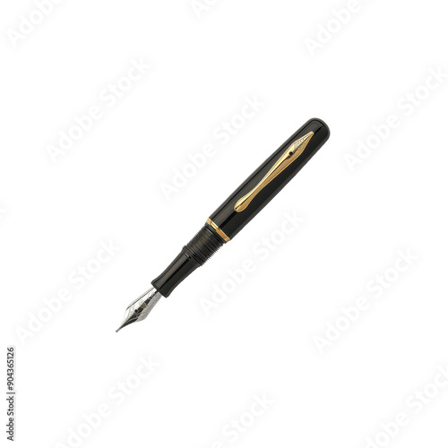 Business fountain pen isolated on transparent background