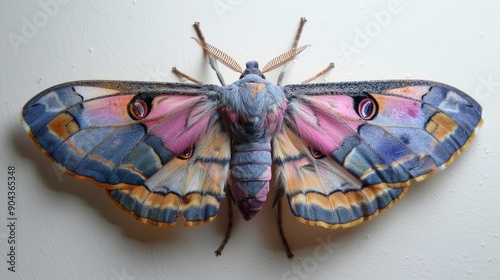 Adult eupastranaia lilacina moth found deceased on surface photo