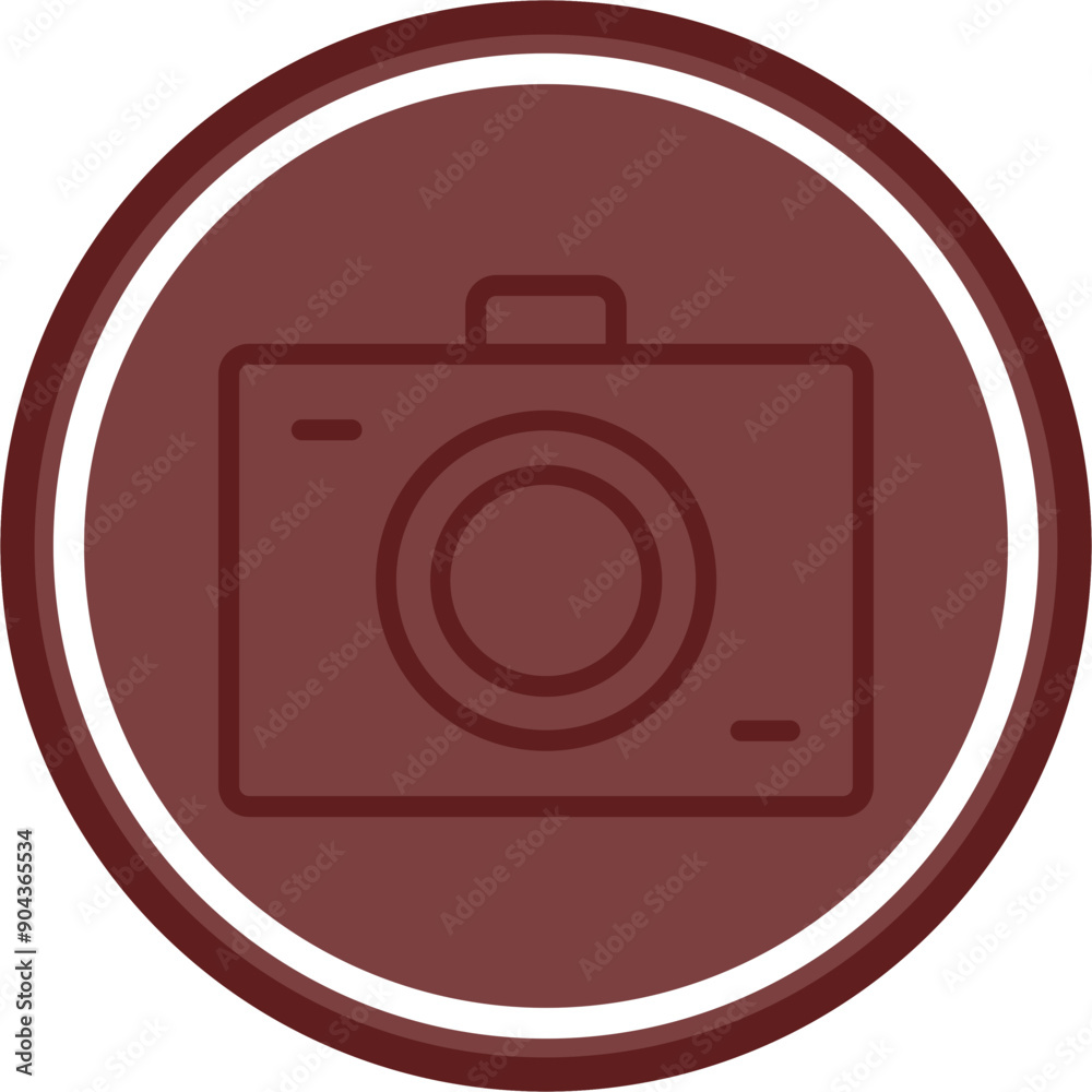 Camera Vector Line Double Circle Maroon Camera Vector Line Double Circle Maroon